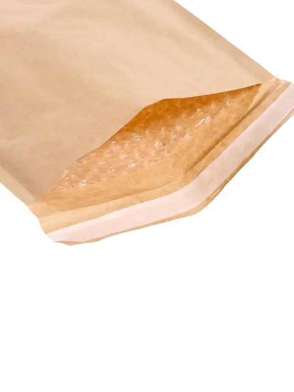 Крафт-конверт с воздушно-пузырьковой плёнкой Calligrata, 22&times;26 см, бежевый