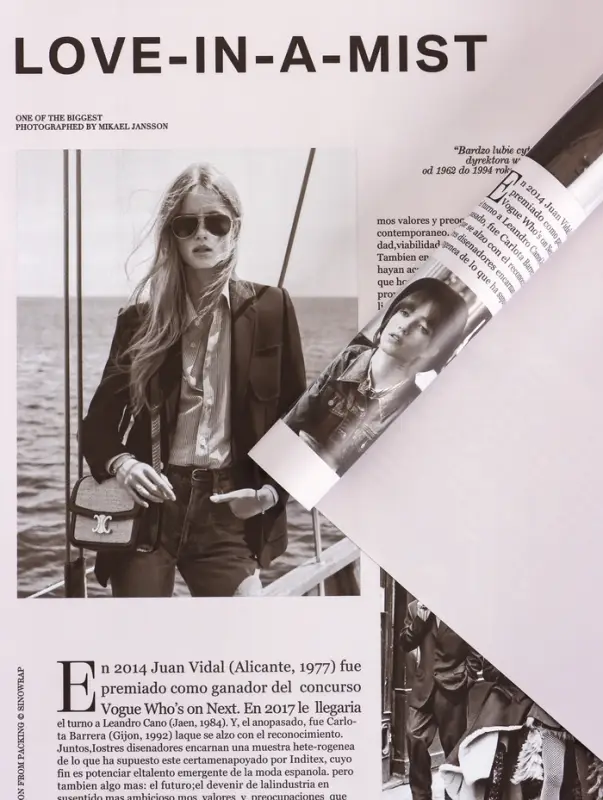 Пленка флористическая для цветов &laquo;Газета моды&raquo; 65 мкм, св. розовая, 50&times;57&plusmn;1 см