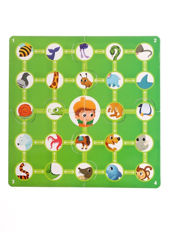 Развивающая игра Развивающая игра "Пройди по стрелкам. Изучаем животных"