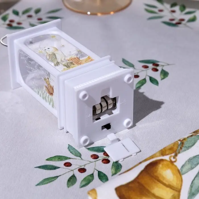 Светодиодная фигура «Белый фонарь с совой» 5 × 12 × 5 см, пластик, батарейки AG13х3 (в комплекте), свечение тёплое белое