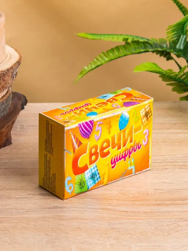 Свеча цифра "1" 8х3,75х1 см