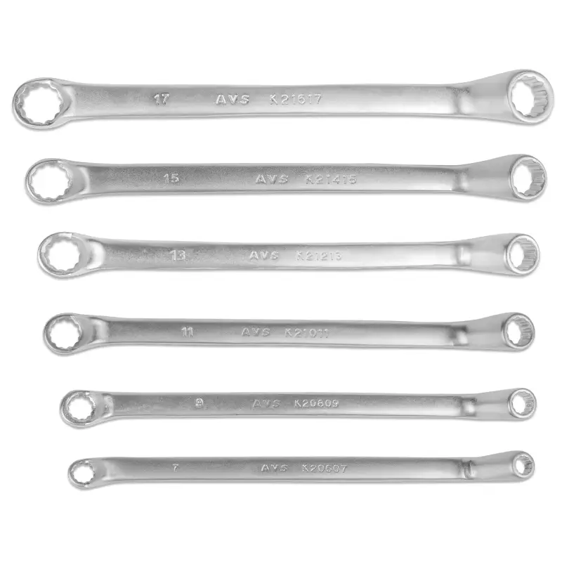 Набор ключей гаечных накидных изогнутых в сумке (6-32 мм) (12 предметов) AVS K2N12M