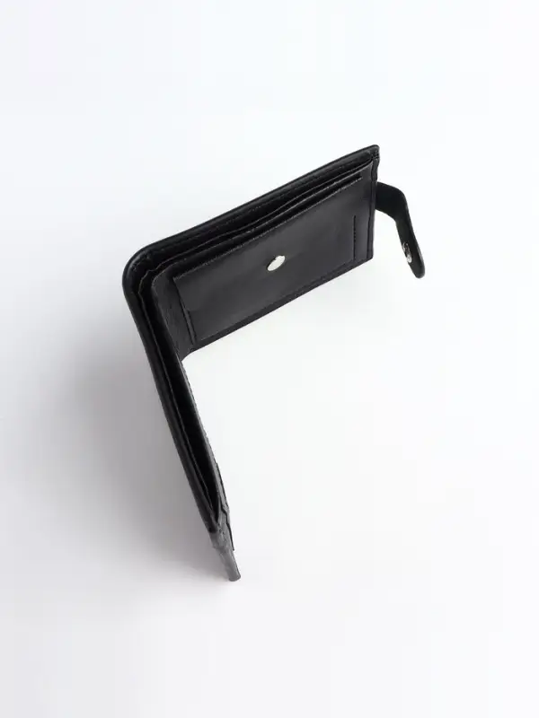 Портмоне мужское &laquo;Кхата&raquo;, на кнопке, отдел для карт, монет, чёрное