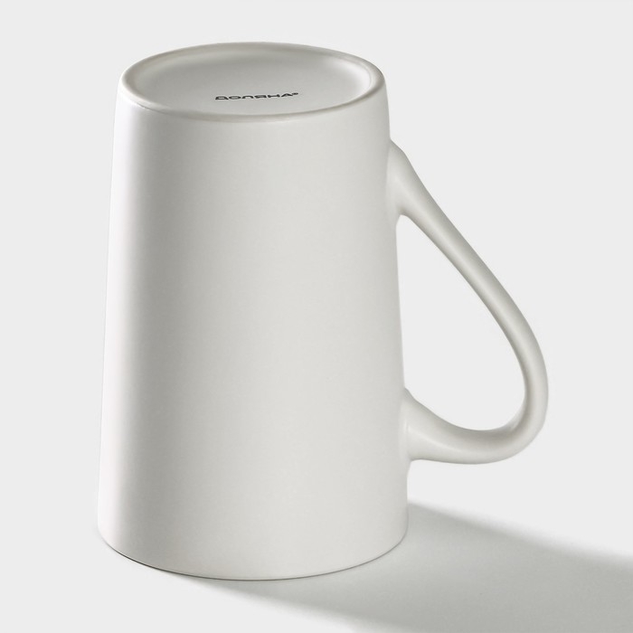 Кружка фарфоровая Доляна «Зонт на двоих», 380 мл, цвет белый Кружка фарфоровая Доляна «Зонт на двоих», 380 мл, цвет белый