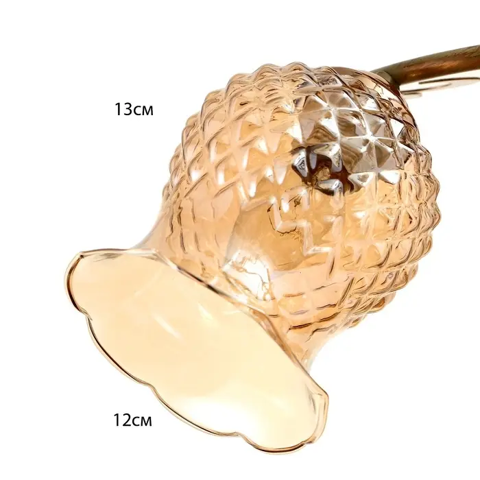 Светильник потолочный BayerLux &laquo;Фрези&raquo;, 5&times;Е27, 40 Вт, золото, 58&times;58&times;28 см