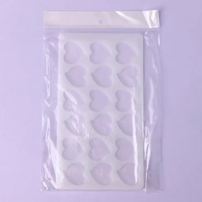 Форма для шоколада &laquo;Сердца&raquo;, силикон, 18 ячеек, 21&times;11&times;0.3 см, прозрачная