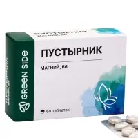 Пустырник, магний, В6, 60 таблеток, 550 мг