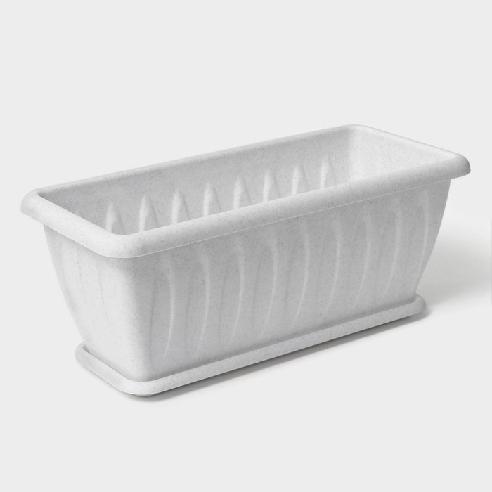 Ящик балконный для цветов «Фелиция», 40 см, цвет мраморный Ящик балконный для цветов «Фелиция», 40 см, цвет мраморный