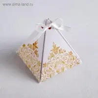 Коробка бонбоньерка, упаковка подарочная, «Роскошь золота», 7 х 7 х 7.5 см Коробка бонбоньерка, упаковка подарочная, «Роскошь золота», 7 х 7 х 7.5 см