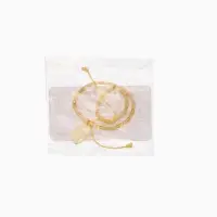 Браслет "Виколия" длина 16 см, цв. бежевый, золотистый