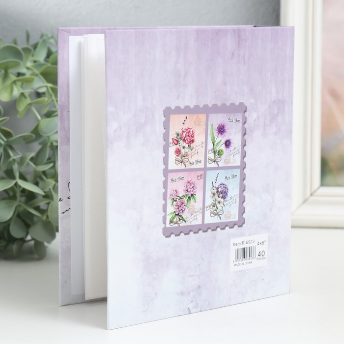 Фотоальбом на 40 фото 10х15 см Фотоальбом на 40 фото 10х15 см "Цветы из сада" в коробке 17х14х4,5 см