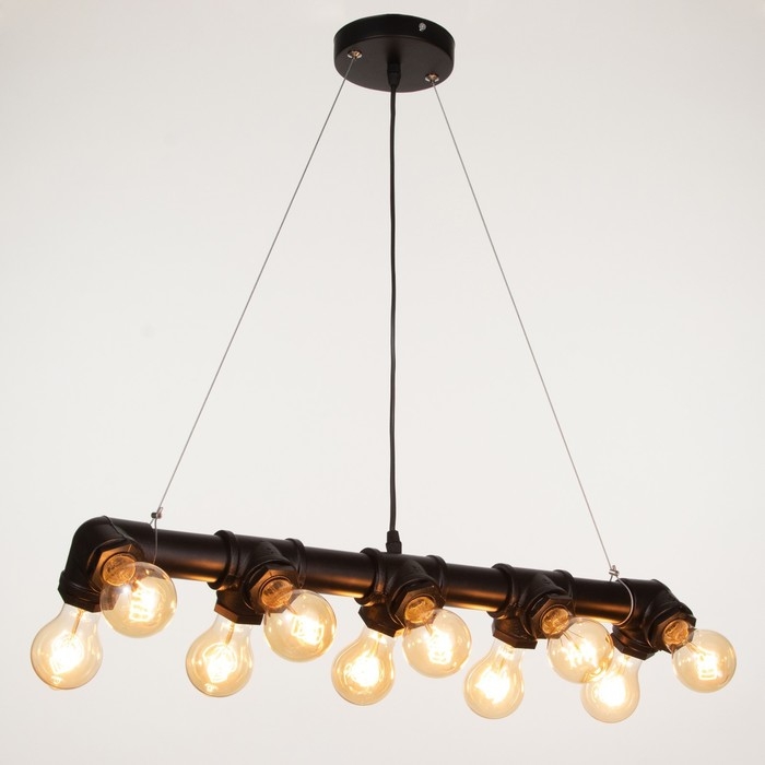 Светильник "Тубо" 10хЕ27 40Вт черный 7х5х7-127см BayerLux