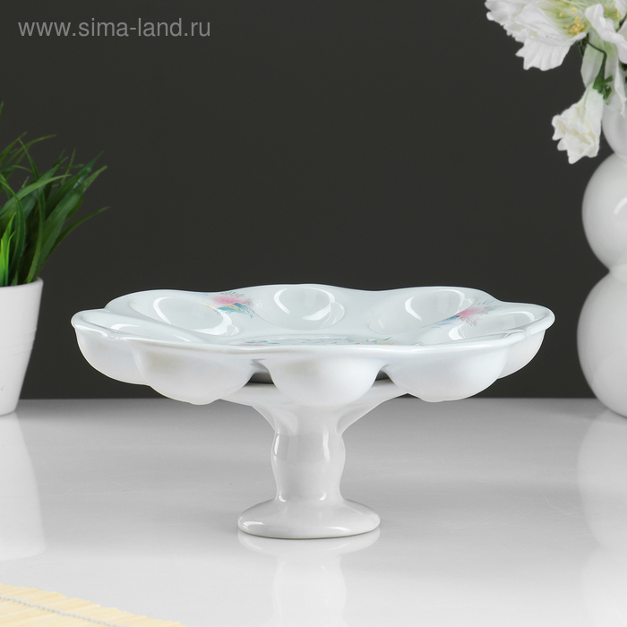 Тарелка под яйца Тарелка под яйца "Ваза пасхальная" 23х9см МИКС