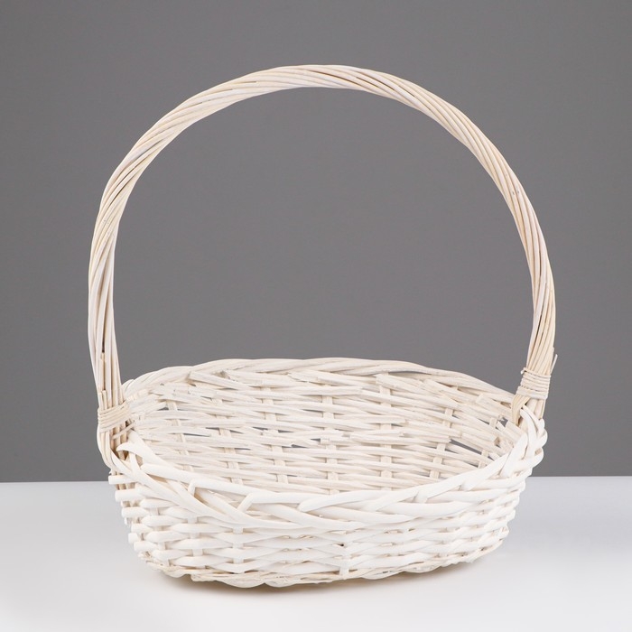 Набор корзин, 44х34х10/18/44см, 38х29х9/16/39см, 32х24х8/14/34см, ива, белый Набор корзин, 44х34х10/18/44см, 38х29х9/16/39см, 32х24х8/14/34см, ива, белый