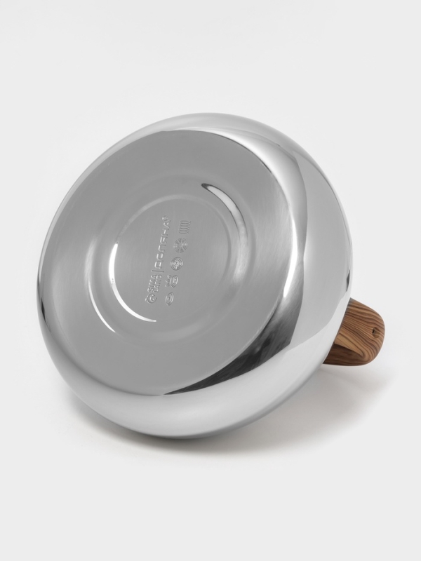 Чайник со свистком из нержавеющей стали Доляна «Квант», 2,8 л, фиксированная ручка soft-touch, цвет хромированный