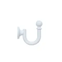 Крючок для штор ТУНДРА KS003, однорожковый, цвет белый, 2 шт Крючок для штор ТУНДРА KS003, однорожковый, цвет белый, 2 шт