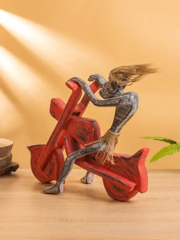 Сувенир Сувенир "Абориген байкер" дерево, 35х15х30 см