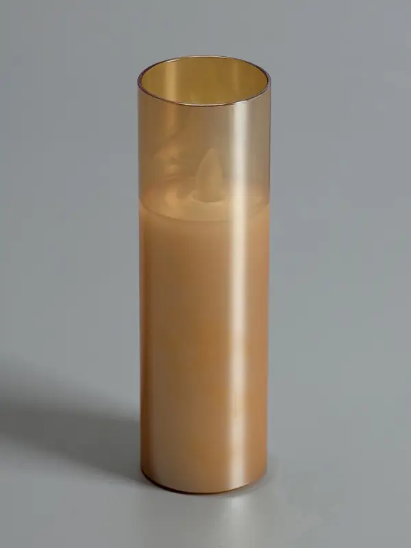 Светодиодная свеча &laquo;Золотистая&raquo;, 18&times;5.5 см, от батареек AAx2, свечение тёплое белое