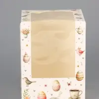 Коробка подарочная пасхальная с окном «Пасхальное чаепитие» 9.5×9.5×12.5 см