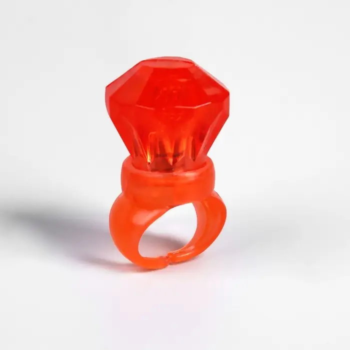 Световой аксессуар «Кольцо красное», 3×2.2 см, батарейки AG13×3 (в комплекте), свечение RGB