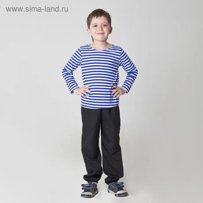 Тельняшка-фуфайка военного, детская, р. 36, рост 140 см Тельняшка-фуфайка военного, детская, р. 36, рост 140 см