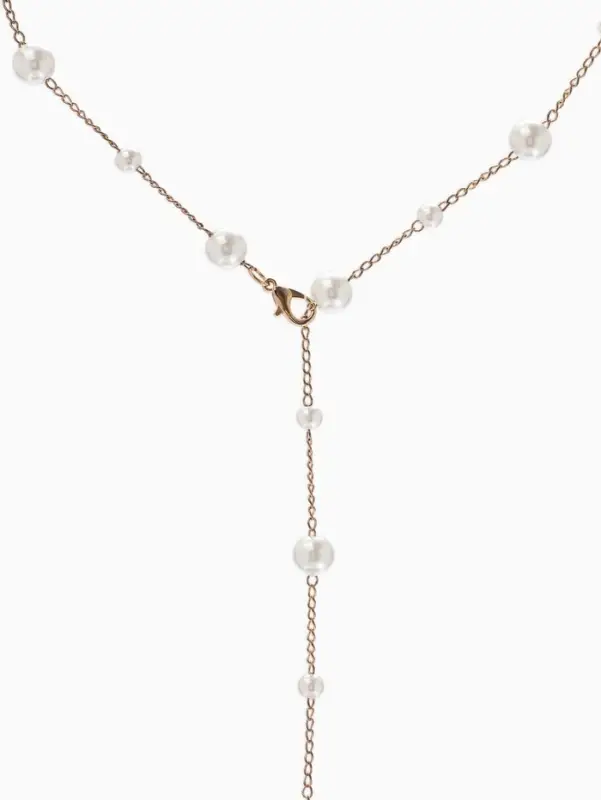 Кулон трансформер &laquo;Россыпь жемчуга&raquo;, бусины №6.8, L=50 см, белый в золоте