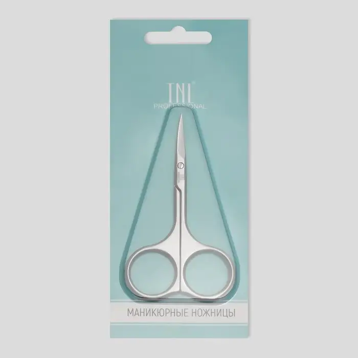 Ножницы маникюрные TNL, узкие, загнутые, 9,5 см, цвет серебристый Ножницы маникюрные TNL, узкие, загнутые, 9,5 см, цвет серебристый