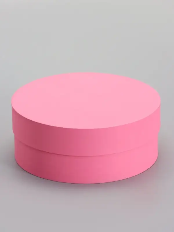 Коробка круглая подарочная розовая, 20&times;8 см