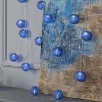 Гирлянда &laquo;Нить&raquo; 5 м с насадками &laquo;Клубки серые&raquo;, IP20, прозрачная нить, 20 LED, свечение белое, 220 В