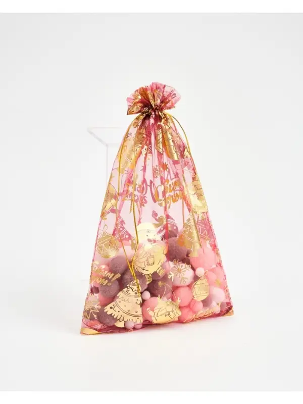 Мешочек подарочный органза «С Новым годом!», 20 × 30 см Мешочек подарочный органза «С Новым годом!», 20 × 30 см