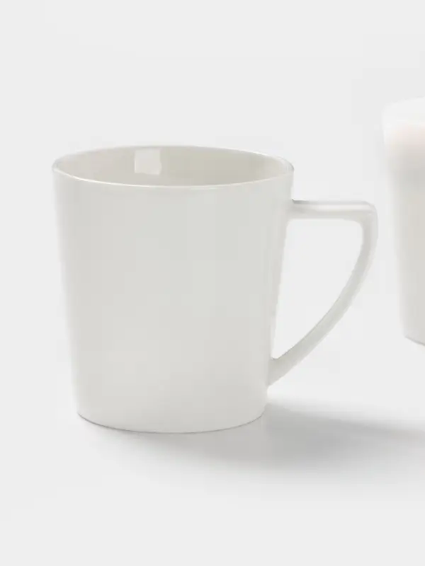 Кружки Magistro White Snow, набор 2 шт., 340 мл, фарфор, белые