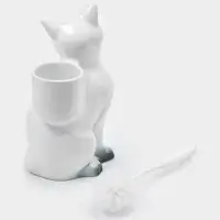 Подставка под ёрш &laquo;Кошка&raquo; с ёршиком, 20&times;18&times;37 см