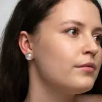 Серьги гвоздики &laquo;Мыльный пузырь&raquo;, прозрачные