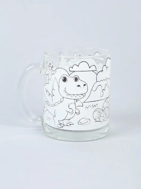 Кружка для росписи + игрушка  "Дино" (без краски)