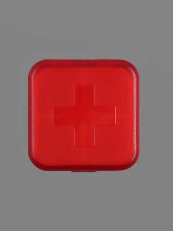 Таблетница, 4 секции, 6×6×2 см, съёмные секции, МИКС Таблетница, 4 секции, 6×6×2 см, съёмные секции, МИКС