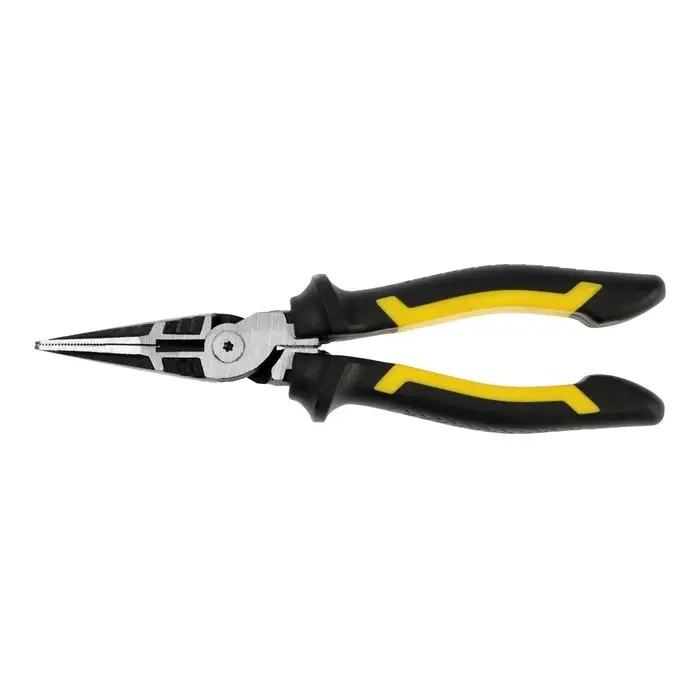 Длинногубцы усиленные ТУНДРА ПРОФИ, CrV, двухкомпонентные рукоятки, 190 мм