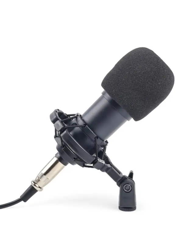 Микрофон конденсаторный Music Life черный: кабель, ветрозащита, стойка