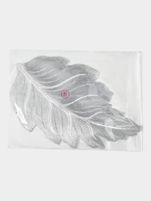 Набор салфеток для стола Доляна &laquo;Осенний лист&raquo;, 49&times;29 см, 4 шт., ПВХ, серебристый