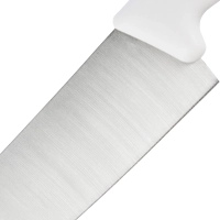 Нож поварской лез 254 мм  толщ 2 мм  3Cr13 белая пластиковая ручка