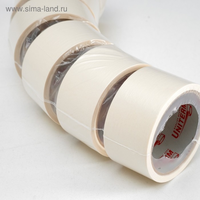 Клейкая лента малярная UNITERM 50мм х 27 м Клейкая лента малярная UNITERM 50мм х 27 м