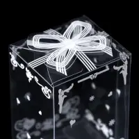Складная прозрачная коробка из PVC, для упаковки подарков, 4.5×5×7.5 см