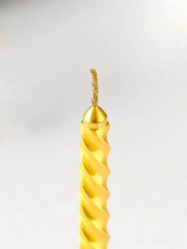 Набор свечей витых, 1.5&times;15 см, 3 шт., золотой