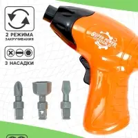 Конструктор винтовой &laquo;Трактор&raquo;, с электрическим шуруповёртом, отвёрткой и насадками