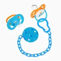 Соска - пустышка анатомическая &laquo;Для мальчика&raquo; +6 мес., 2 шт., держатель 1 шт., контейнер