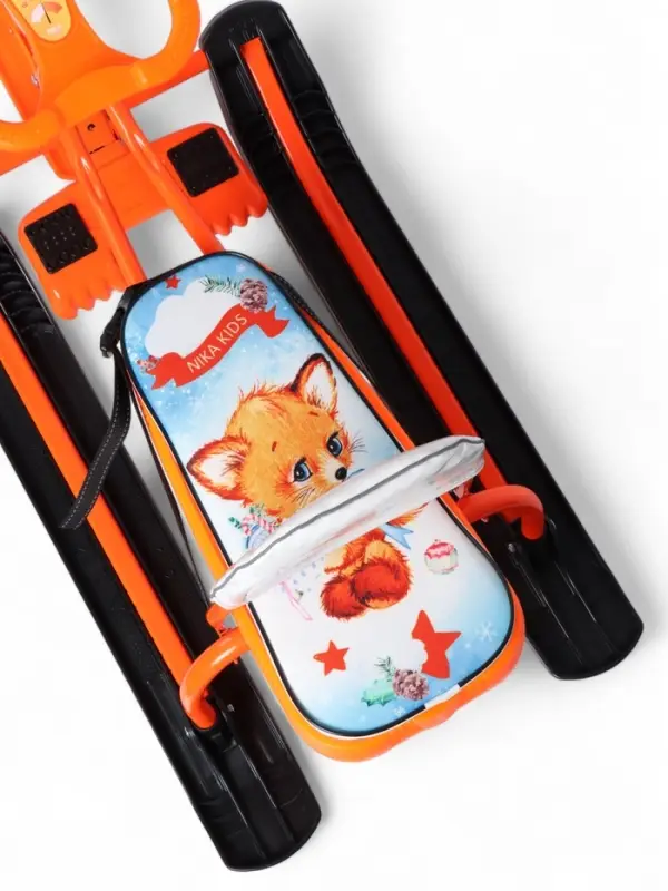 Снегокат «Тимка спорт 4-1», со спинкой, оранжевый, ТС4-1/Л2 Nika