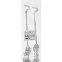 Крючок ветровой LOCKLAND KV001, L=250 мм, нержа, цвет хром, 2 шт