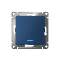 ATLASDESIGN выключатель одноклавишный с подсветкой, сх.1а, 10АХ, механизм, АКВАМАРИН