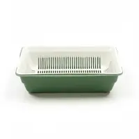 Туалет для кошек глубокий, 36&times;25&times;9 см, с сеткой, белый, мятный