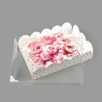 Коробка для печенья, кондитерская упаковка с пластиковой крышкой, &laquo;Счастье ждет тебя&raquo;, 20&times;30&times;8 см