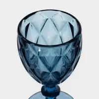 Бокалы для вина Magistro &laquo;Круиз&raquo;, 250 мл, 8&times;15.3 см, набор 6 шт., стекло, синие